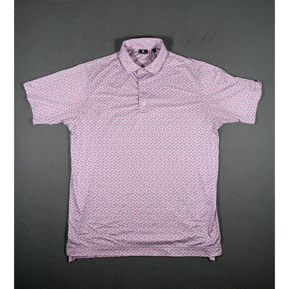 FootJoy Men L Golf Polo Shirt Springdale Country Club Pink